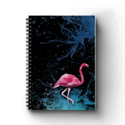 Caderno Animais Geométricos – Flamingo